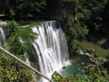 The waterfall in Jajce